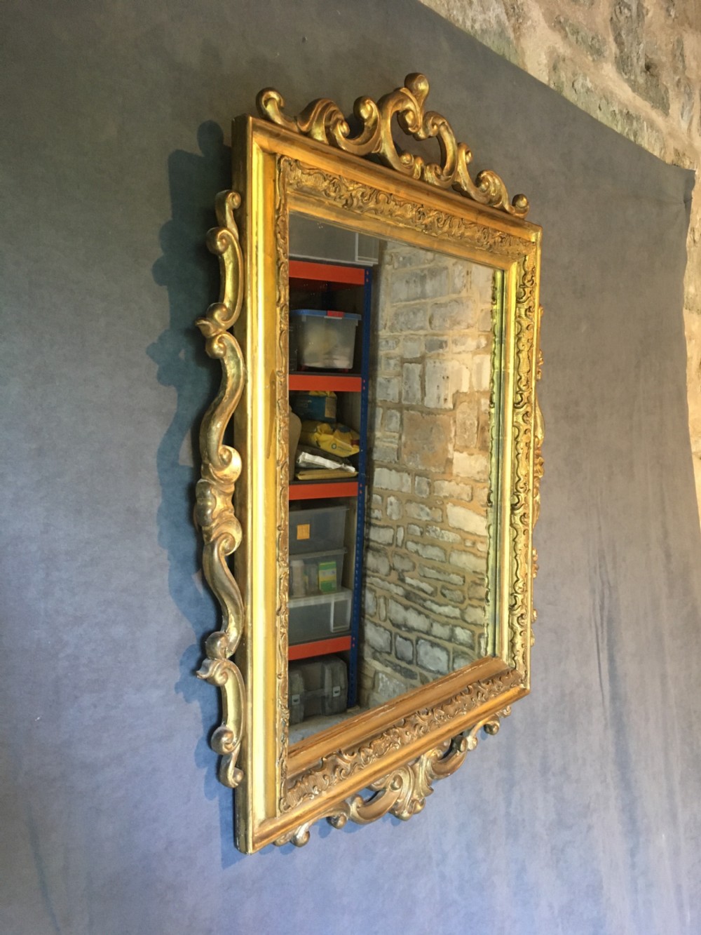 Attractive gilt framed wall mirror View XI