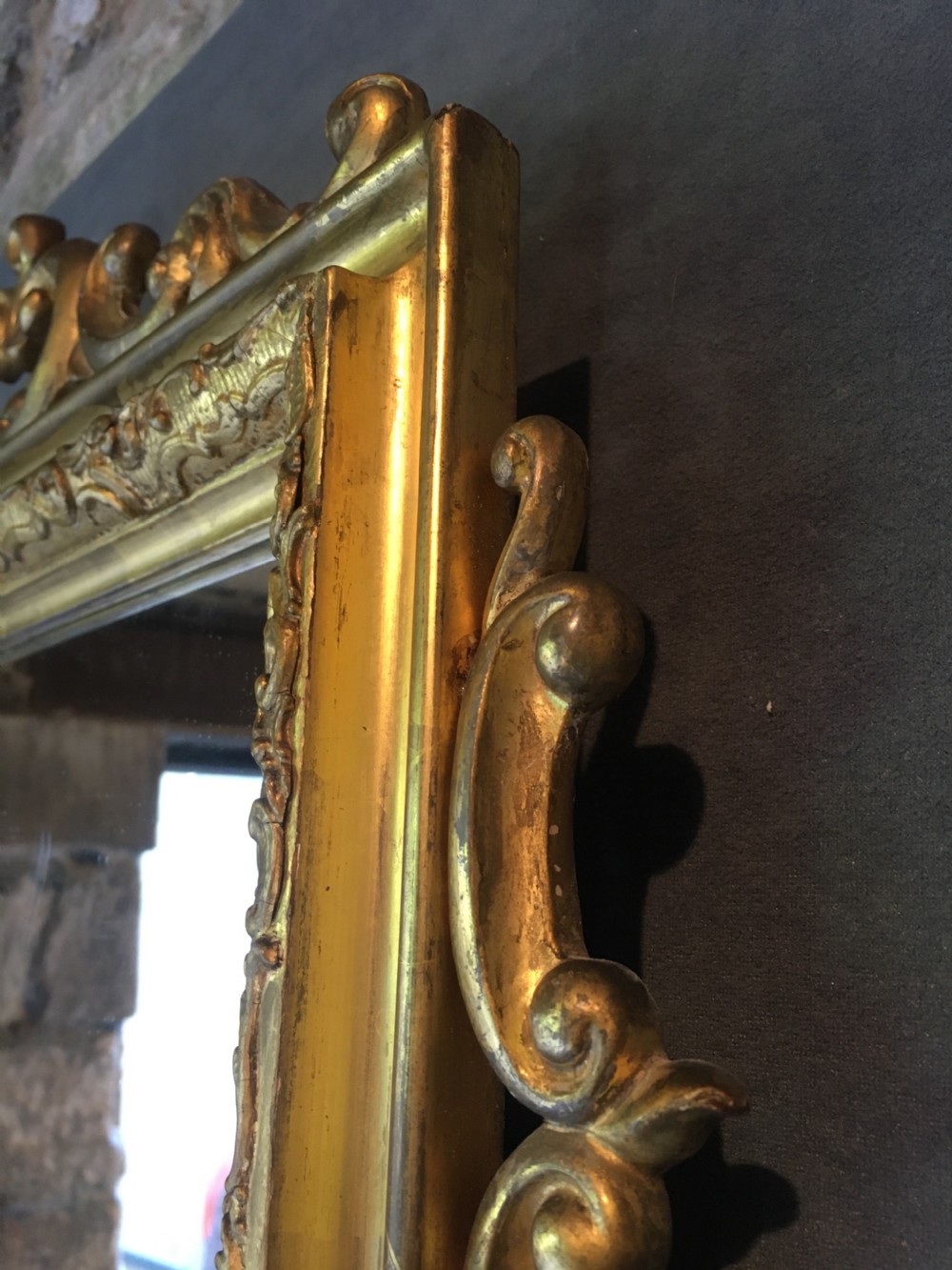 Attractive gilt framed wall mirror View XIV