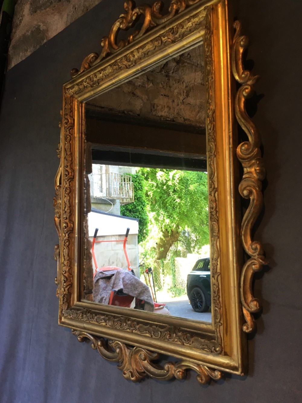 Attractive gilt framed wall mirror View XV