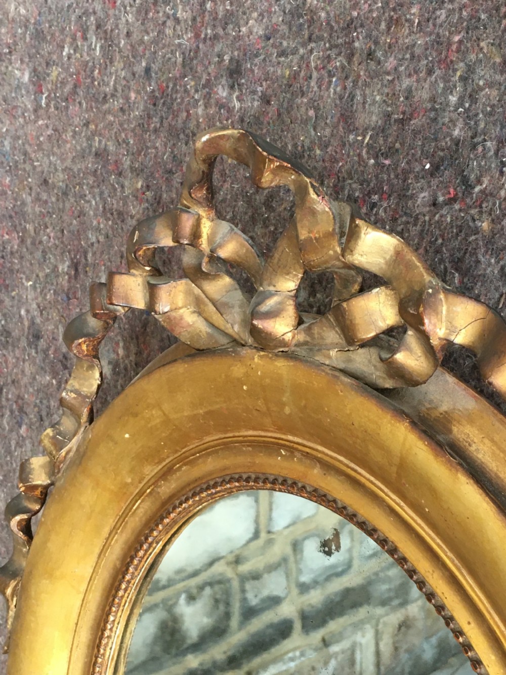 c19th oval gilt framed mirror View III