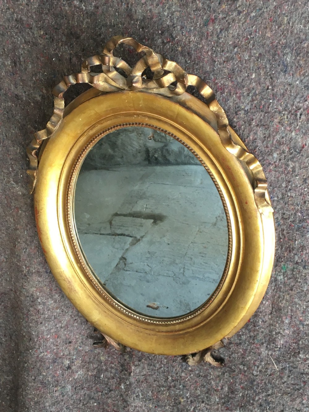 c19th oval gilt framed mirror View IV