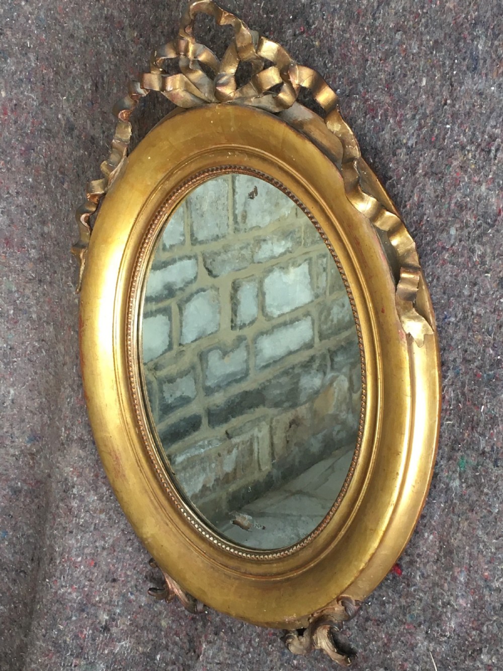 c19th oval gilt framed mirror View V