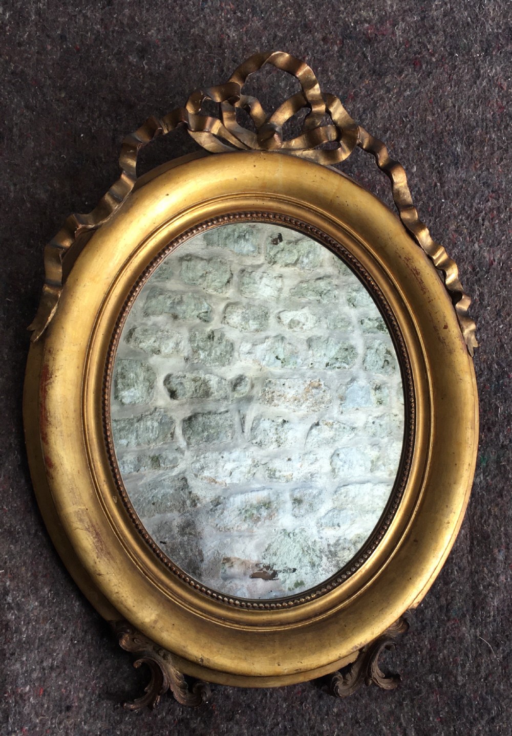 c19th oval gilt framed mirror View IX