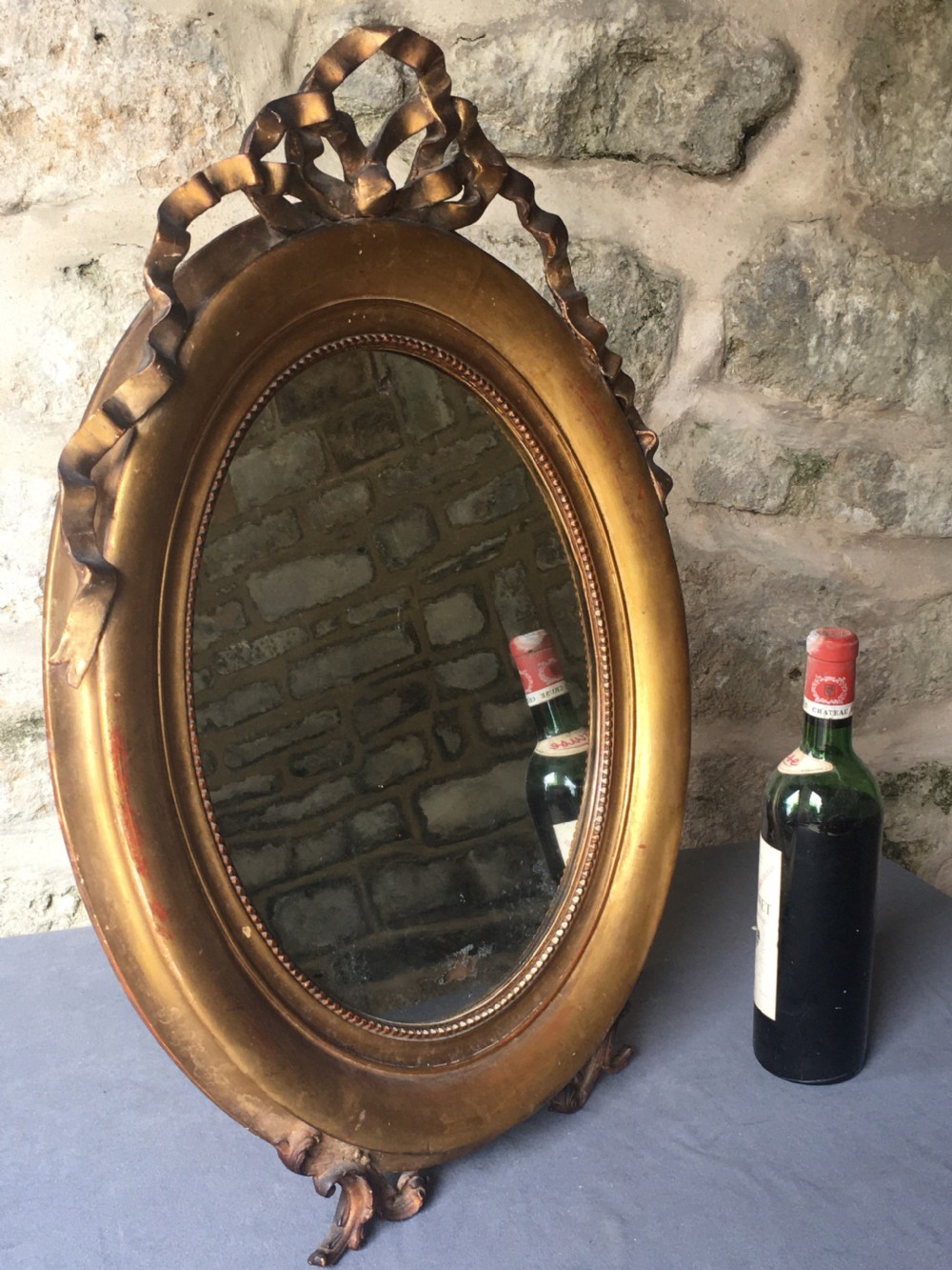 c19th oval gilt framed mirror View XXII