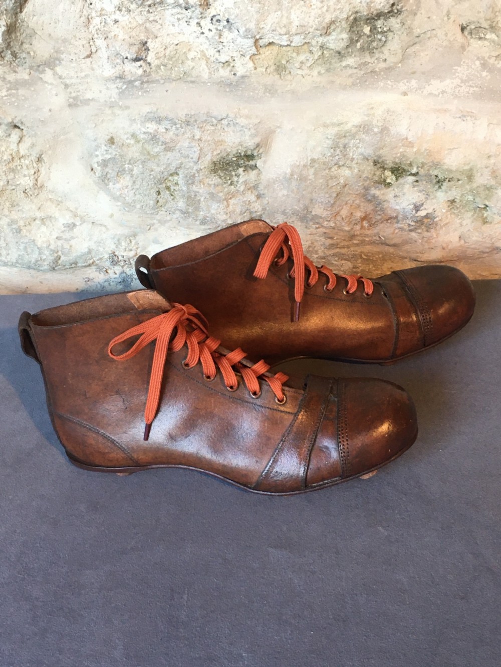Rare pair of Edwardian football boots 