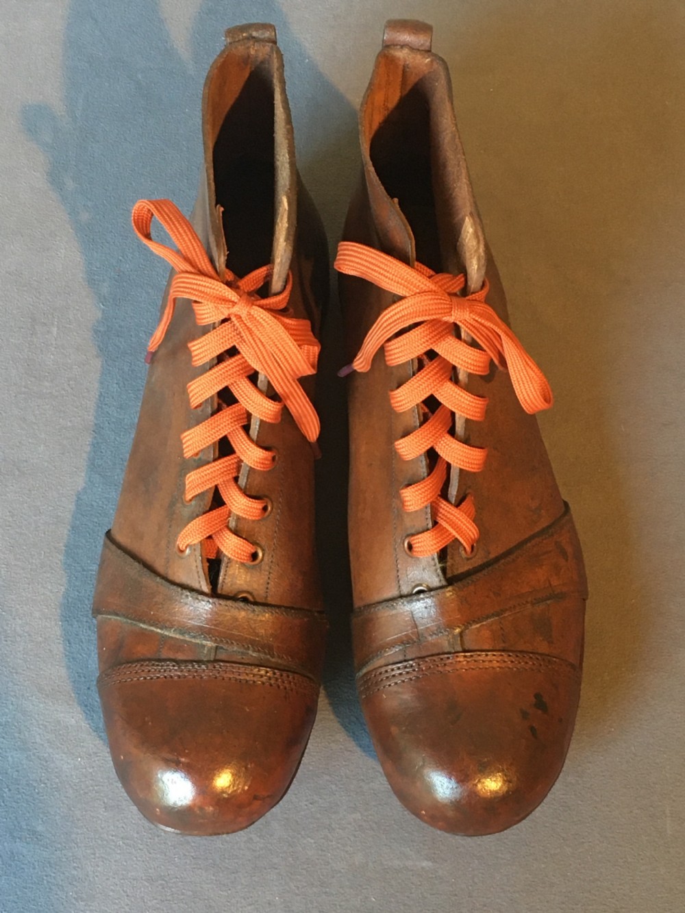 Rare pair of Edwardian football boots  View IV