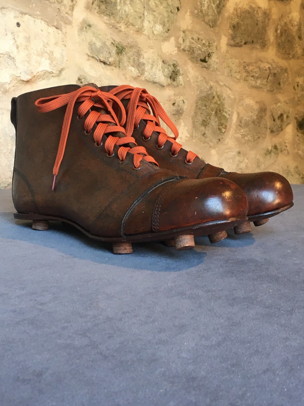 Rare pair of Edwardian football boots  View VIII