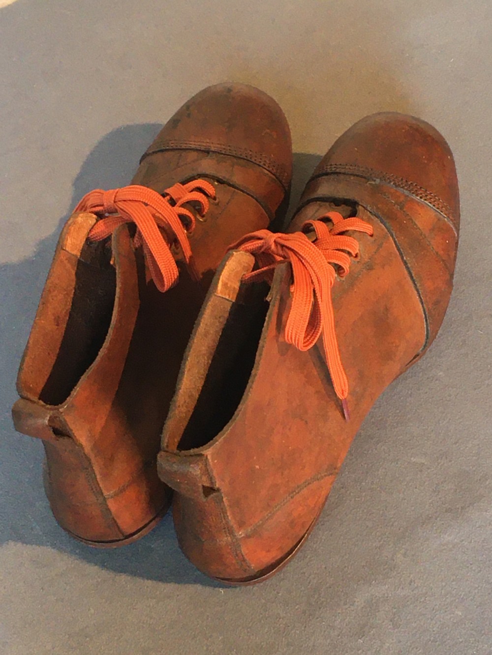 Rare pair of Edwardian football boots  View XI