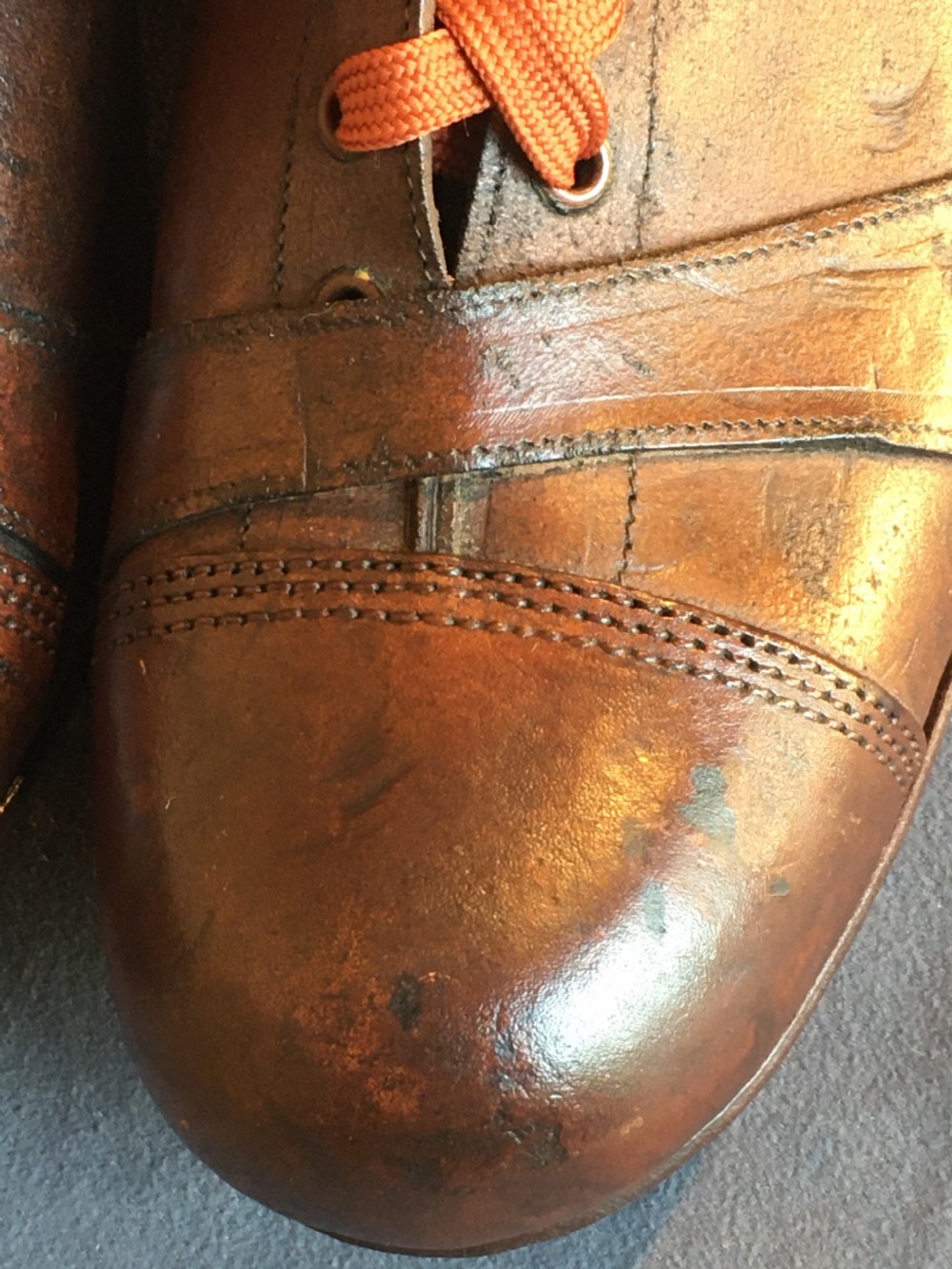 Rare pair of Edwardian football boots  View XV