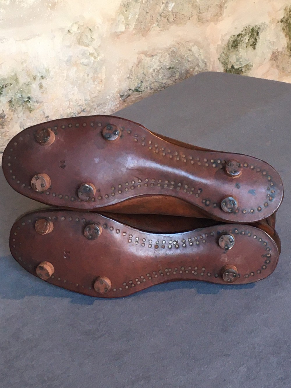 Rare pair of Edwardian football boots  View XVI