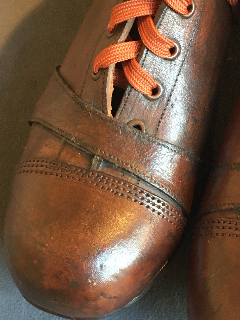 Rare pair of Edwardian football boots  View XVII