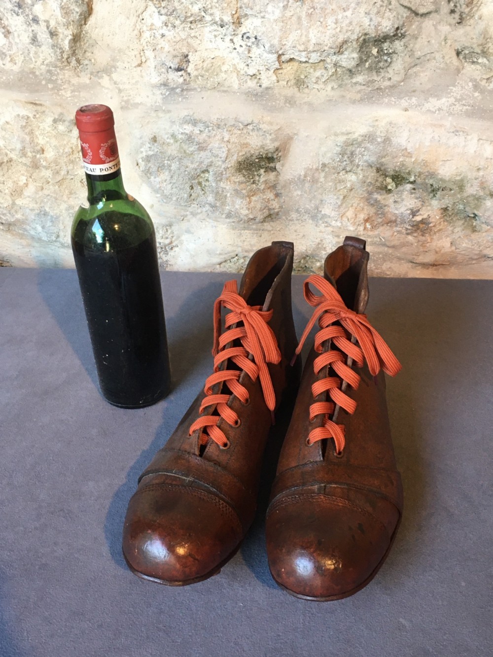 Rare pair of Edwardian football boots  View XXI