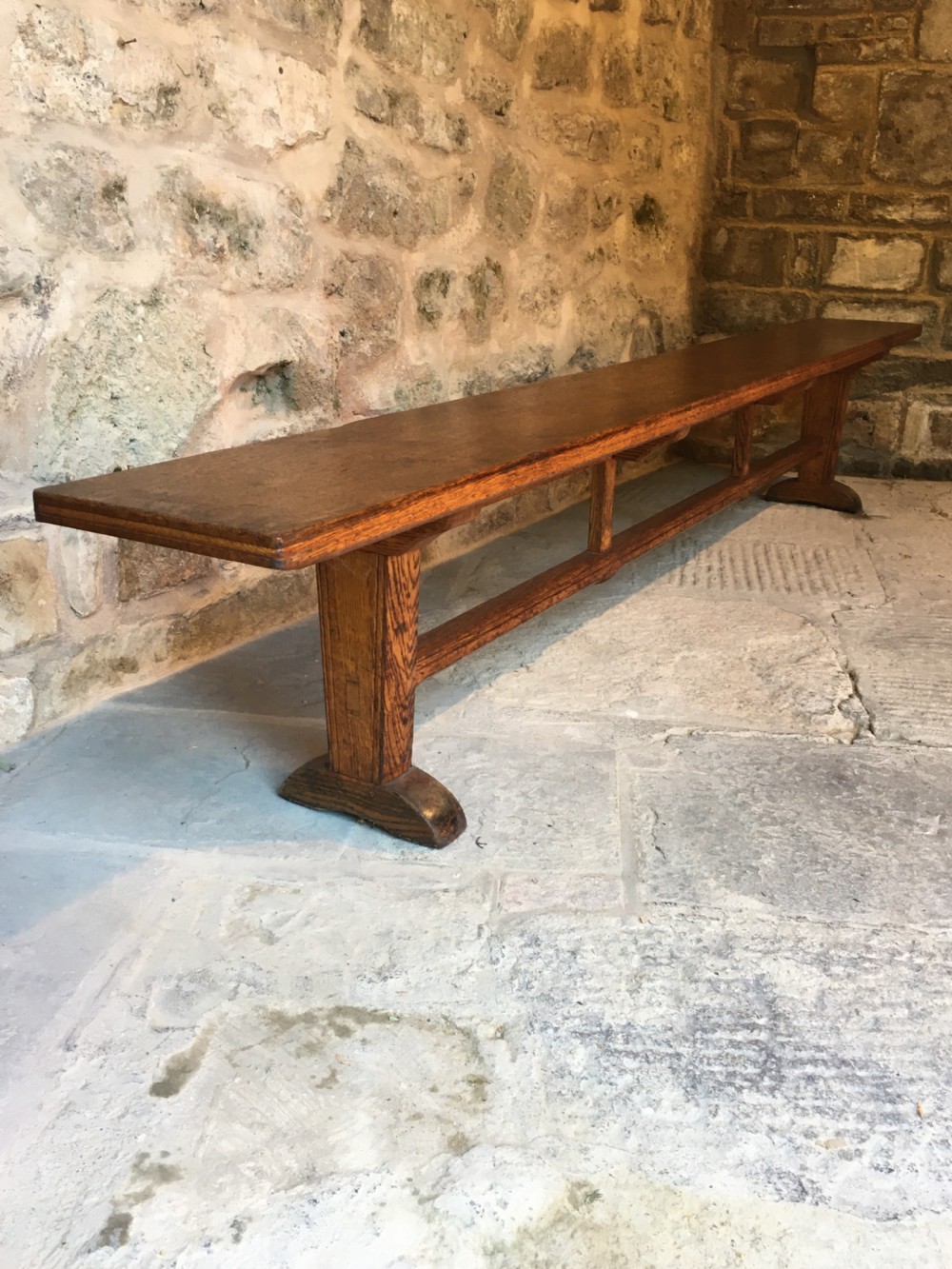  A long oak bench View II