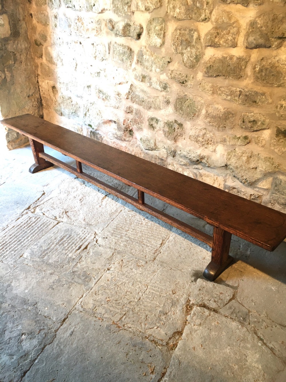  A long oak bench View VI
