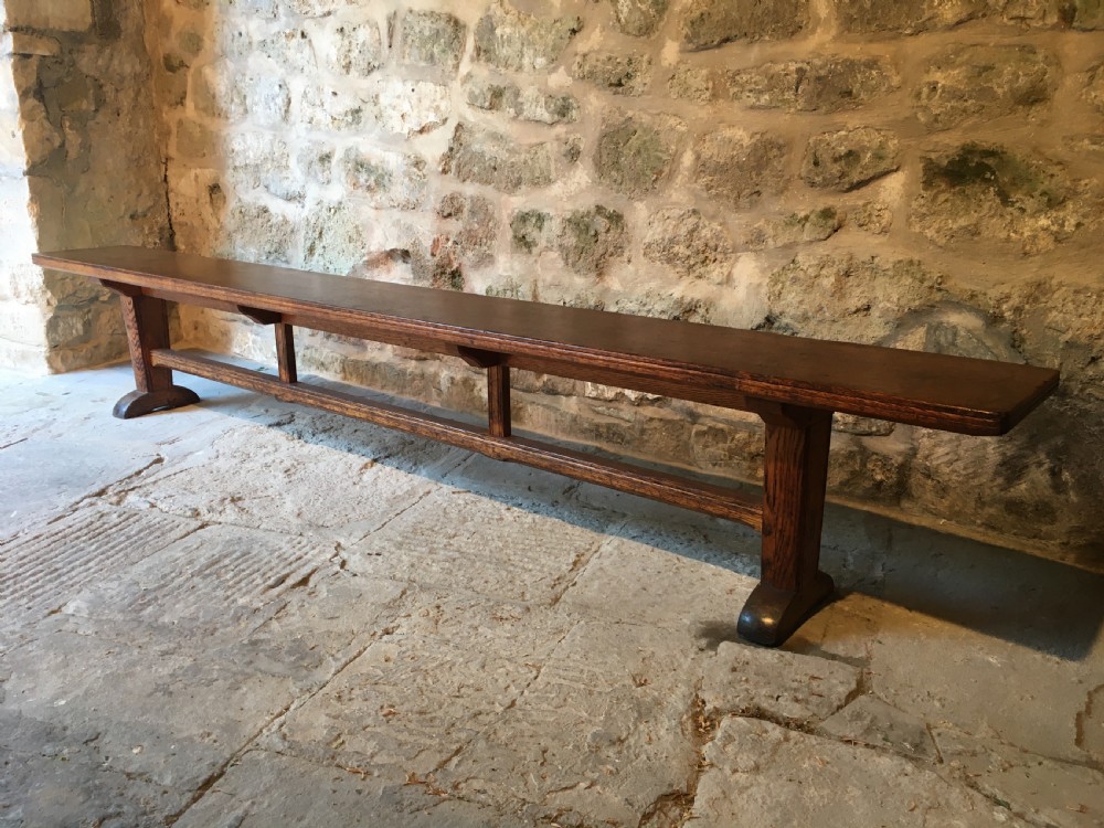  A long oak bench View IX