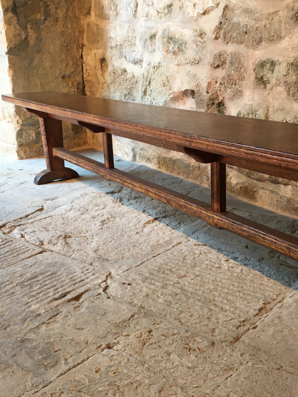  A long oak bench View X