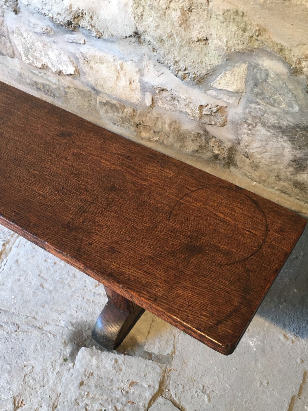 A long oak bench View XIII