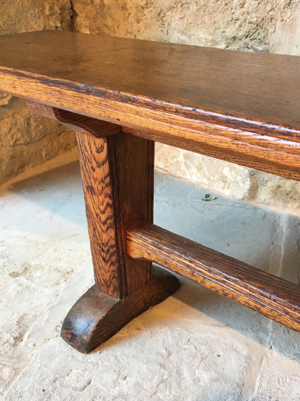  A long oak bench View XVI