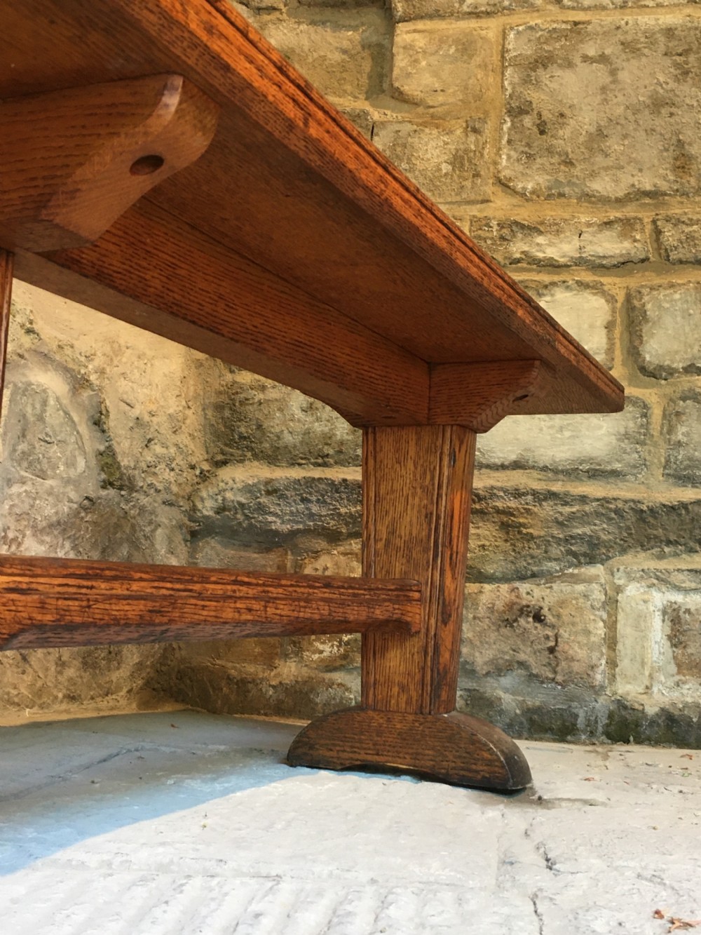  A long oak bench View XIX