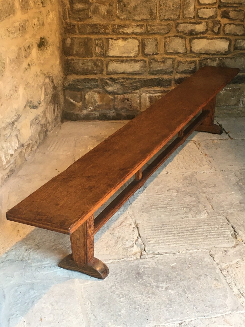  A long oak bench View XX