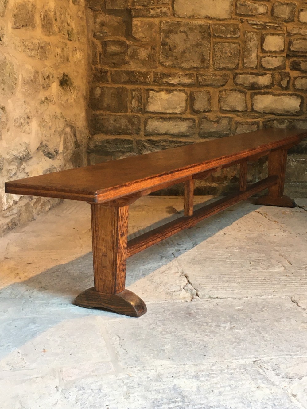  A long oak bench View XXII