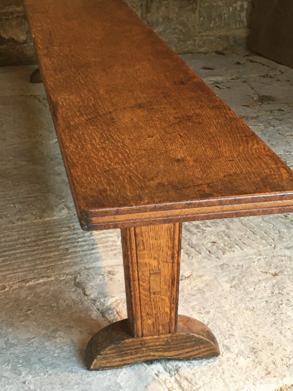  A long oak bench View XXIII