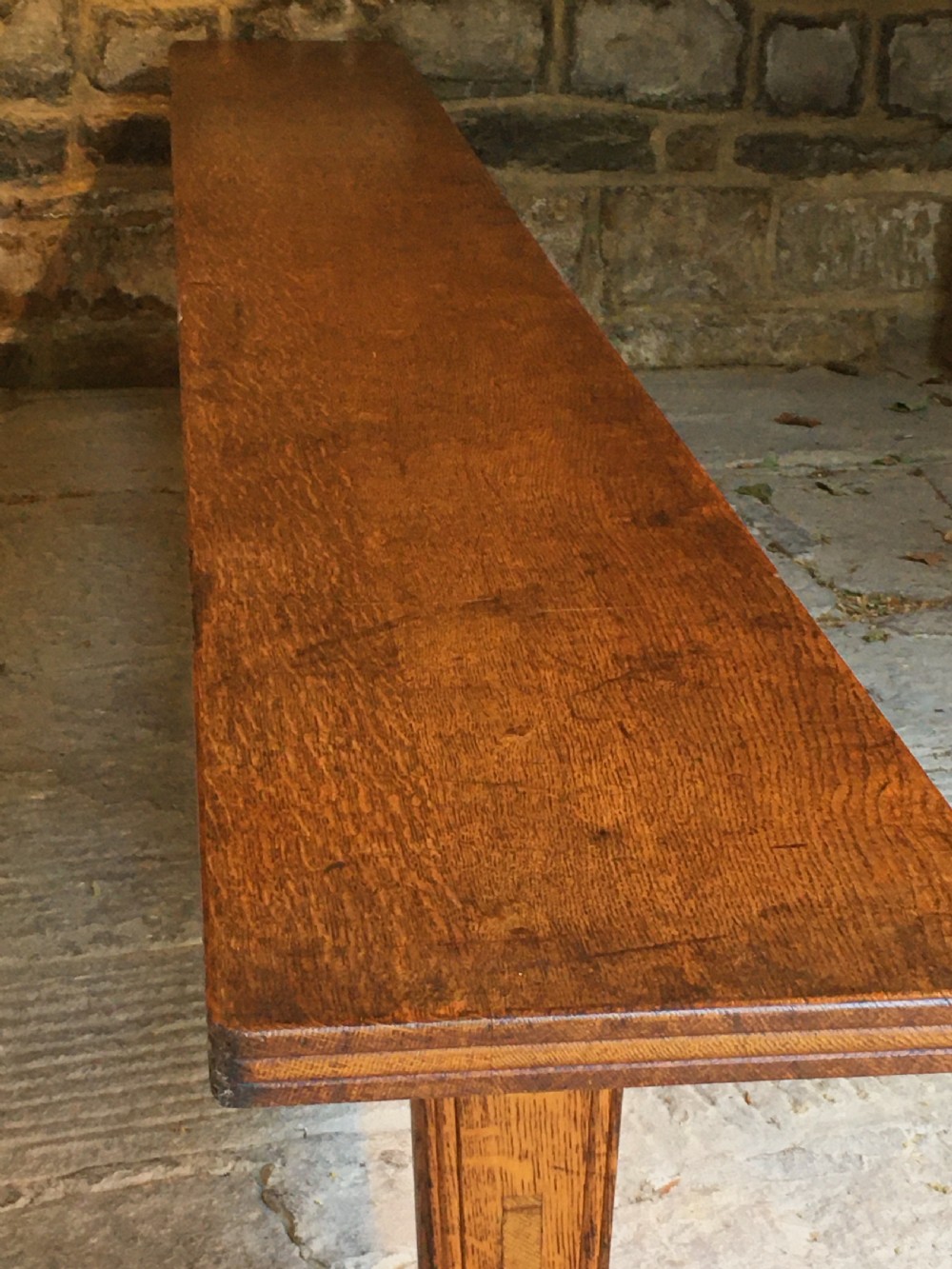  A long oak bench View XXIV