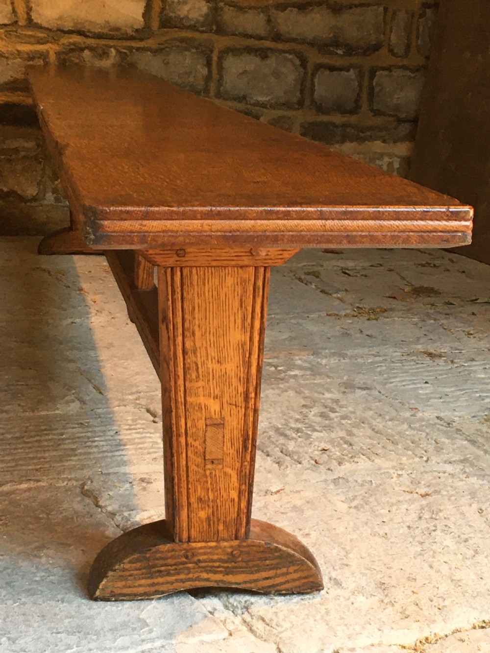  A long oak bench View XXV