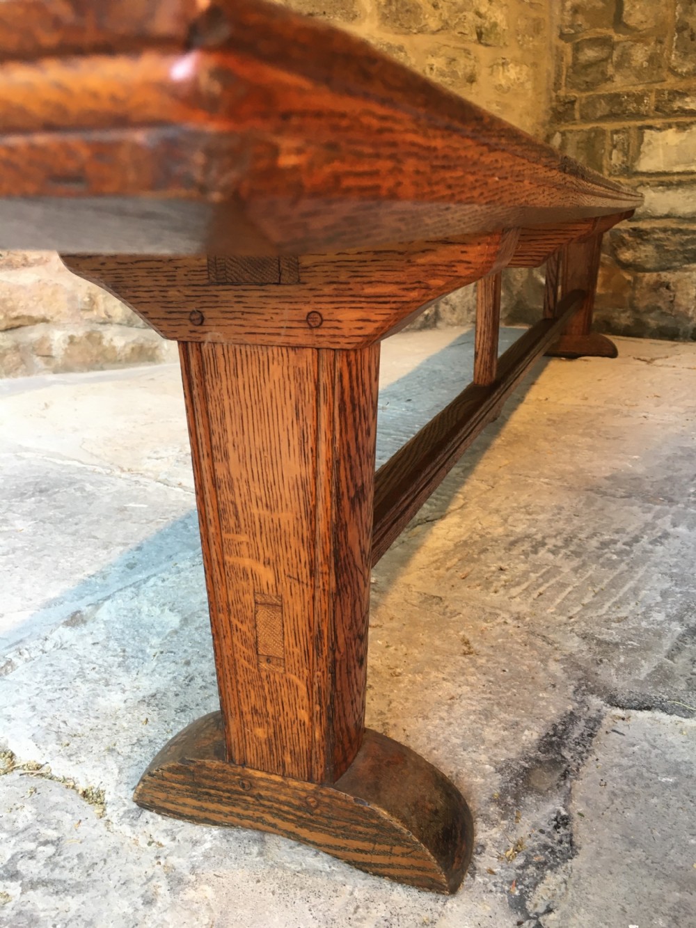  A long oak bench View XXX