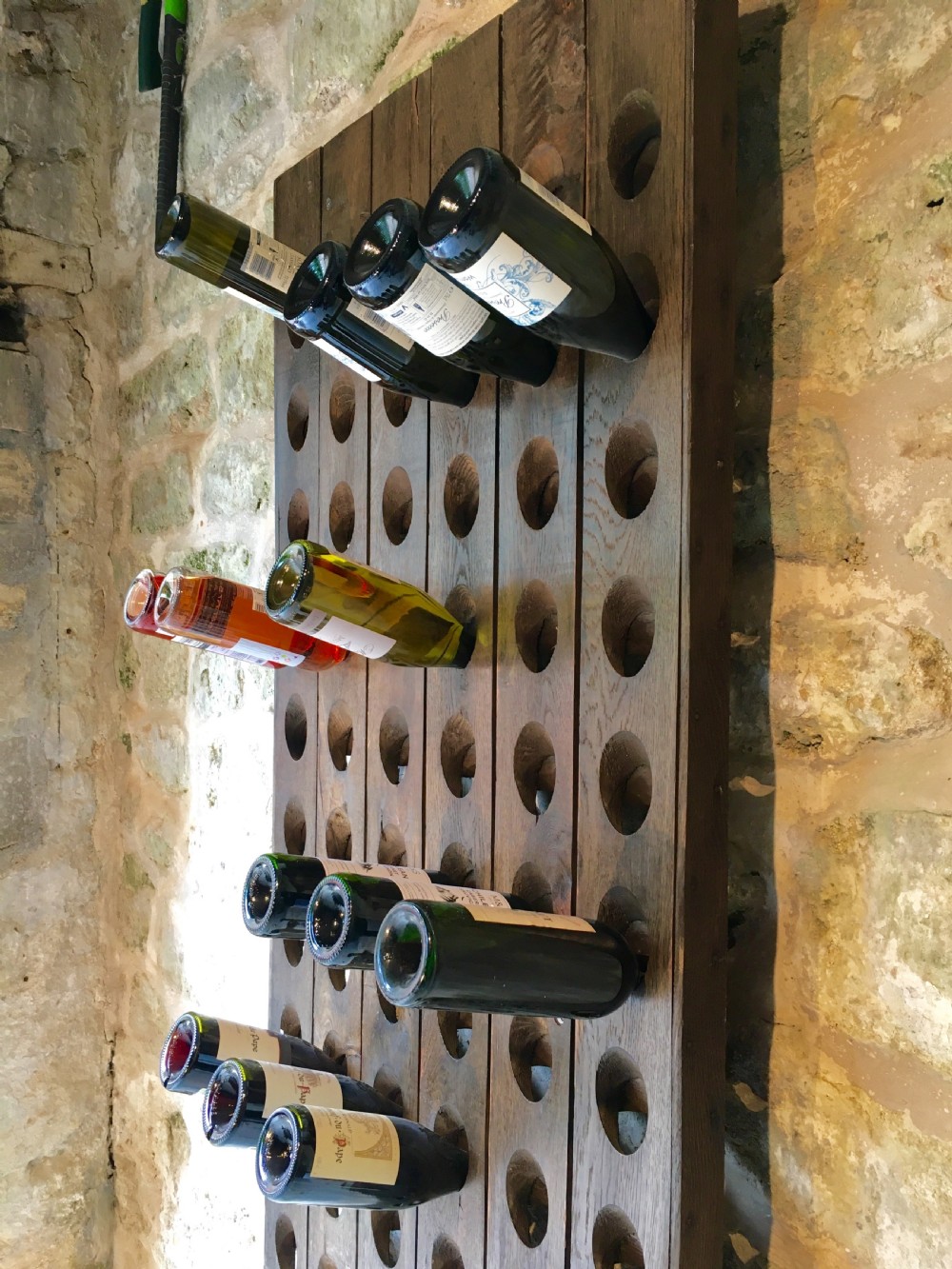 Wall-hanging 60-bottle wine rack View XVI