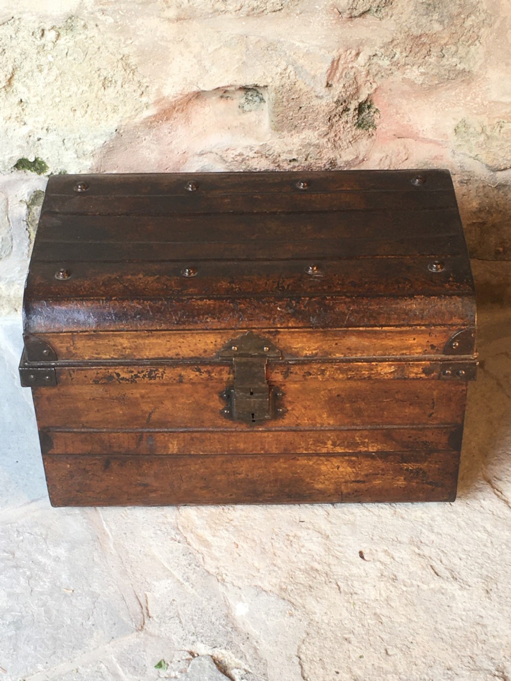 Painted Victorian storage trunk View III