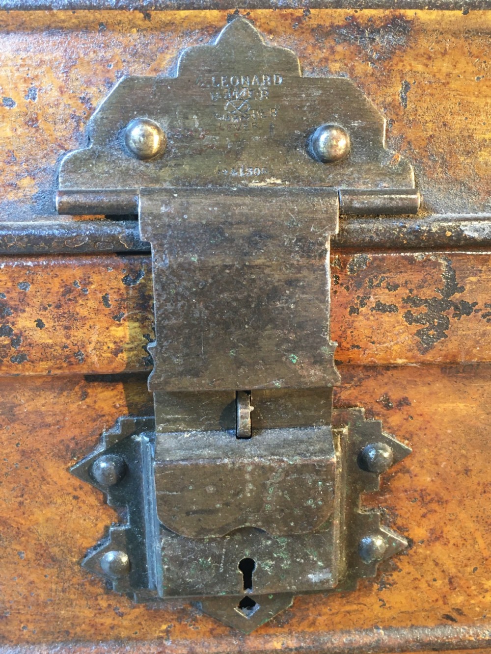 Painted Victorian storage trunk View XIV