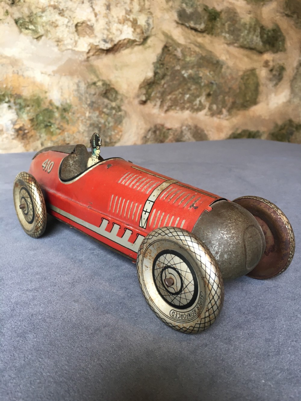A stunning British clockwork toy racing car