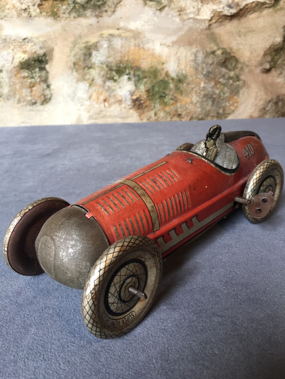 A stunning British clockwork toy racing car View II