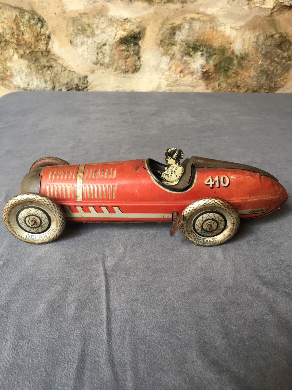 A stunning British clockwork toy racing car View XV