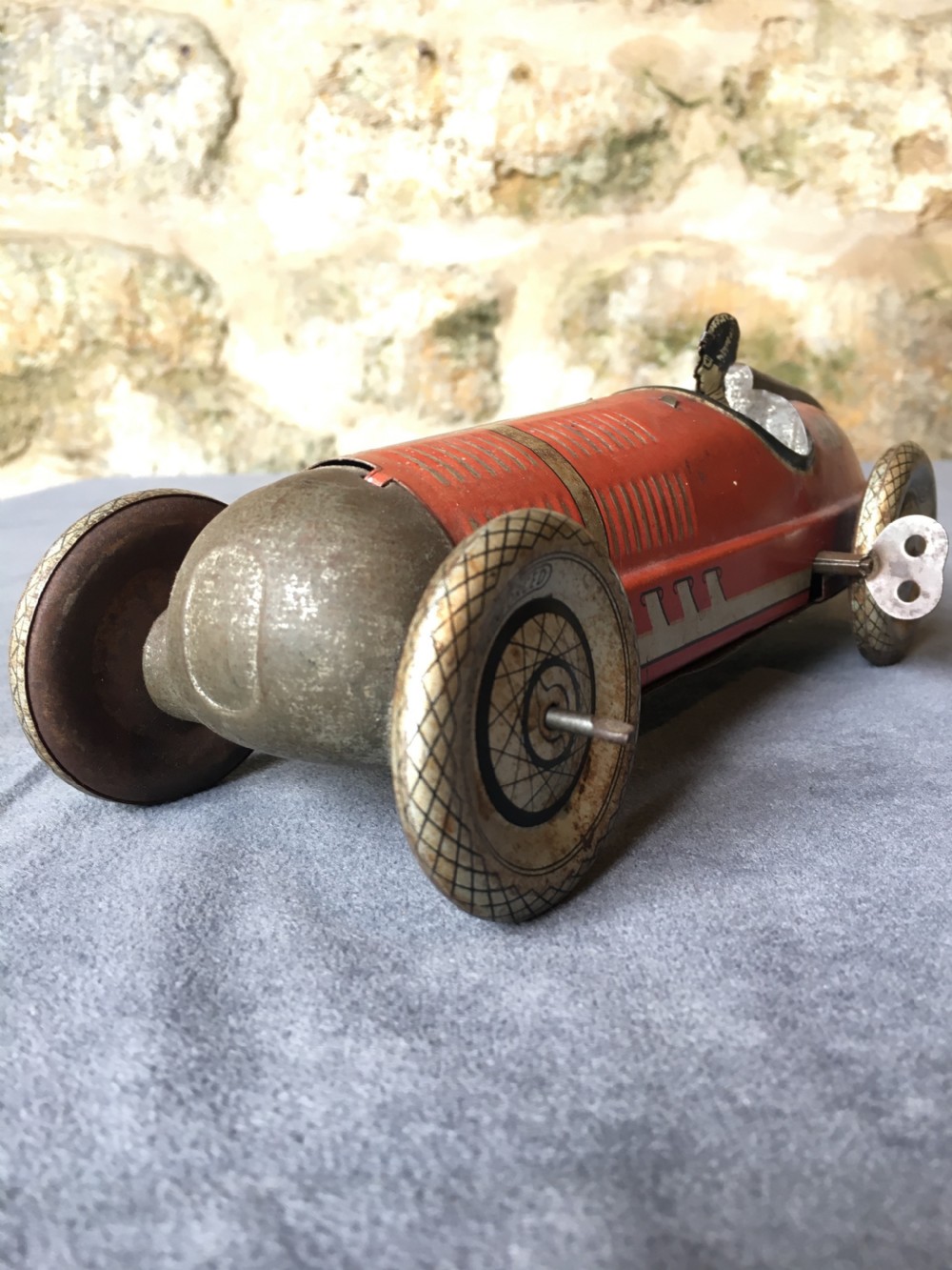 A stunning British clockwork toy racing car View XIX