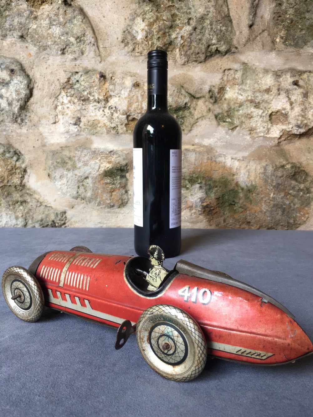 A stunning British clockwork toy racing car View XX
