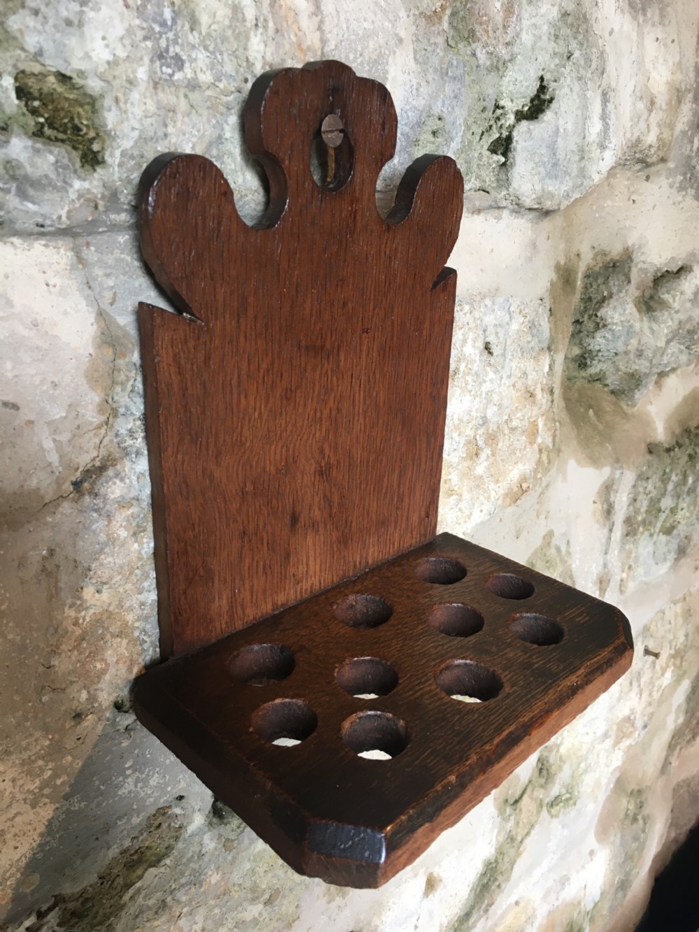 C19th spoon rack & 10 spoons View III