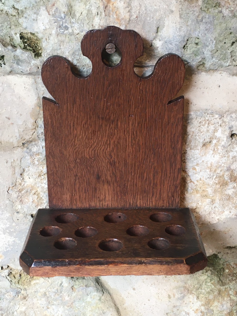 C19th spoon rack & 10 spoons View V