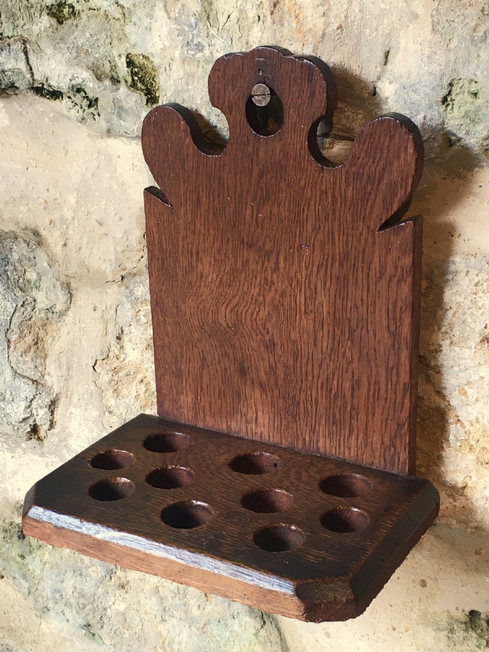 C19th spoon rack & 10 spoons View IX