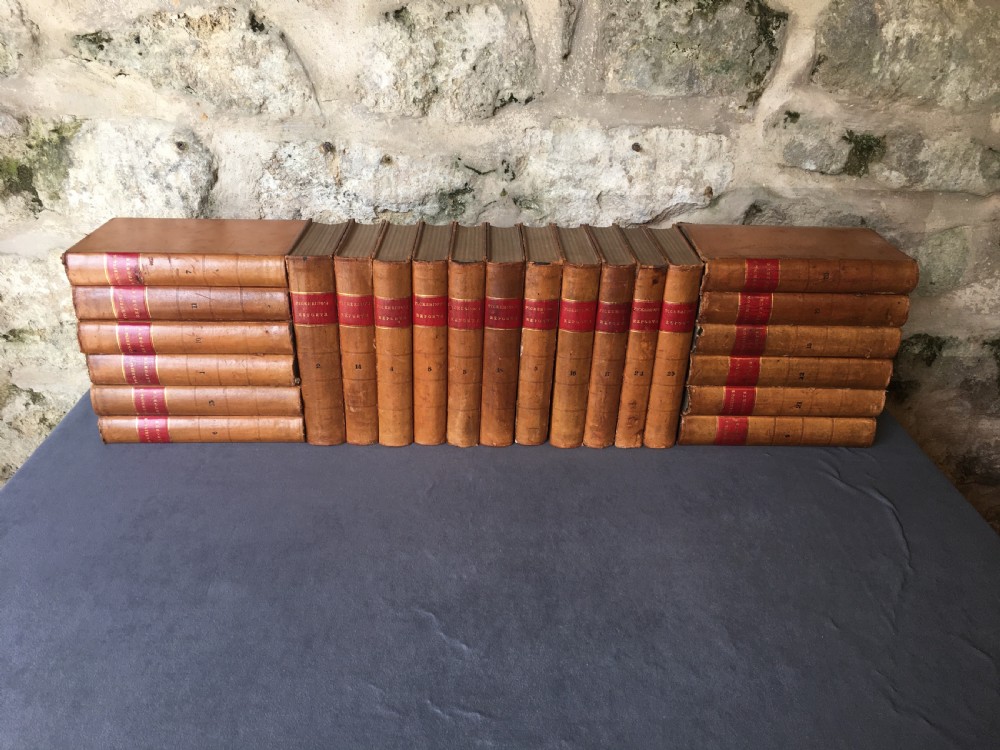 A run of 23 leather-bound books View II