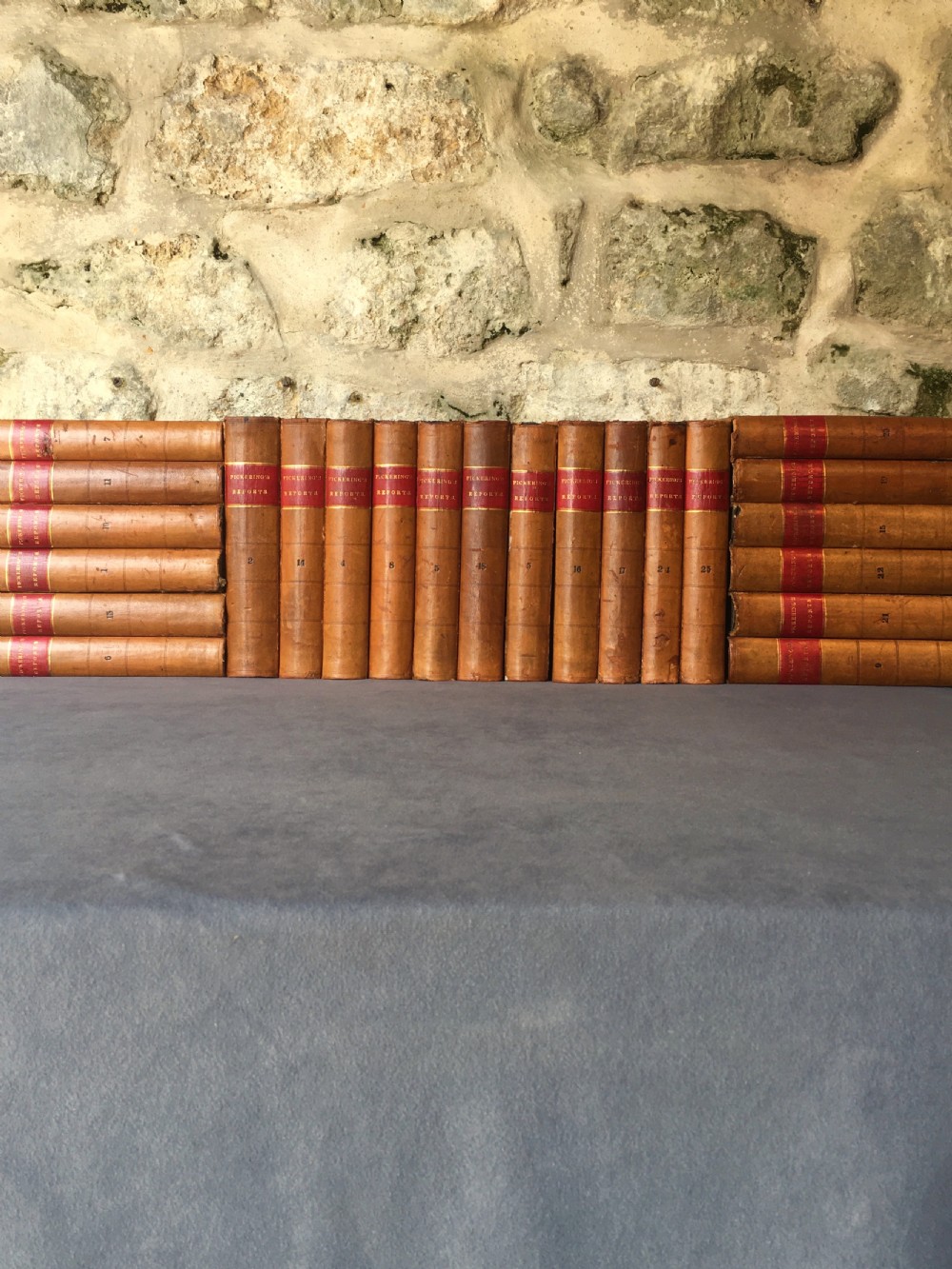 A run of 23 leather-bound books View III