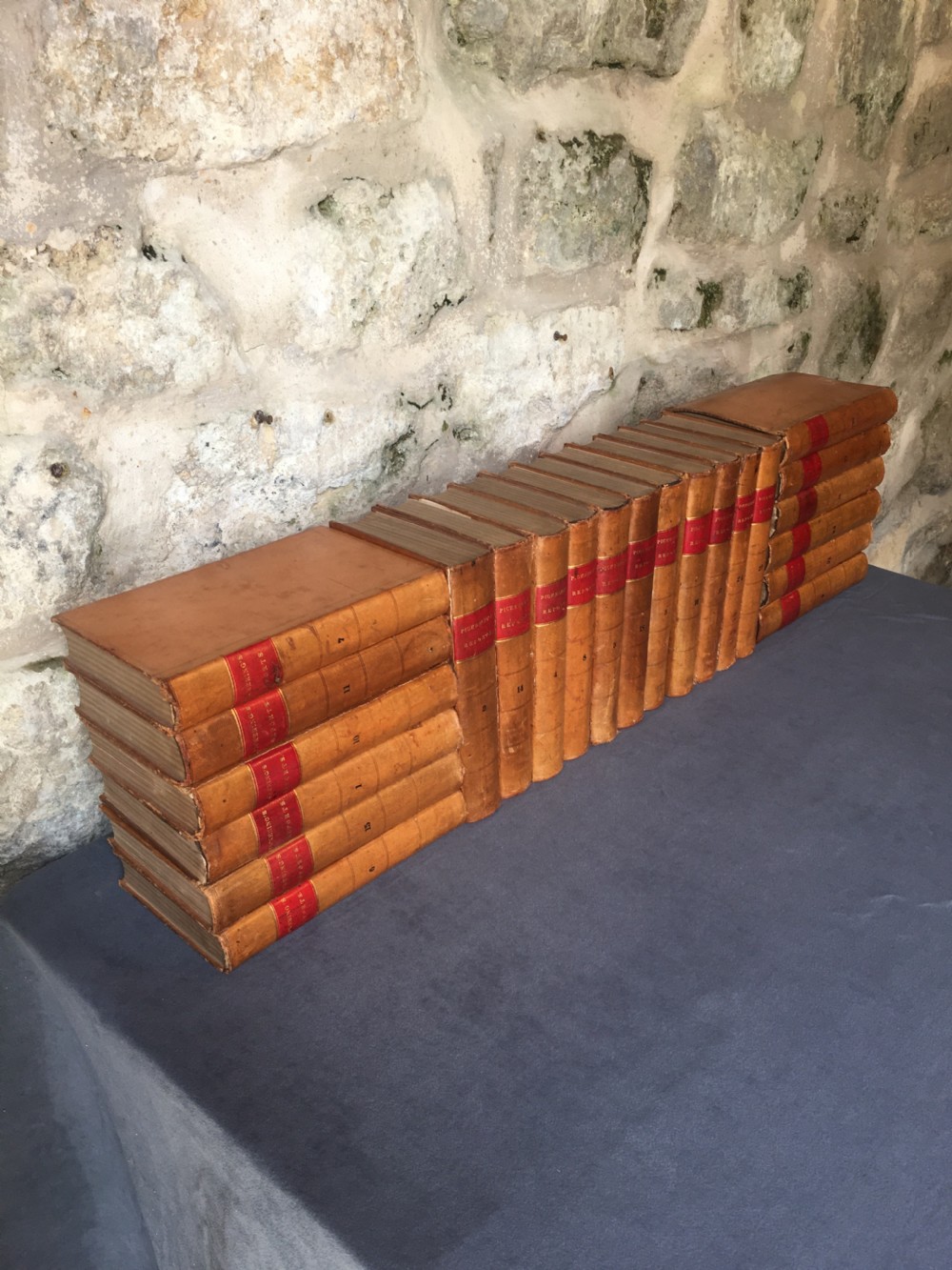 A run of 23 leather-bound books View VI