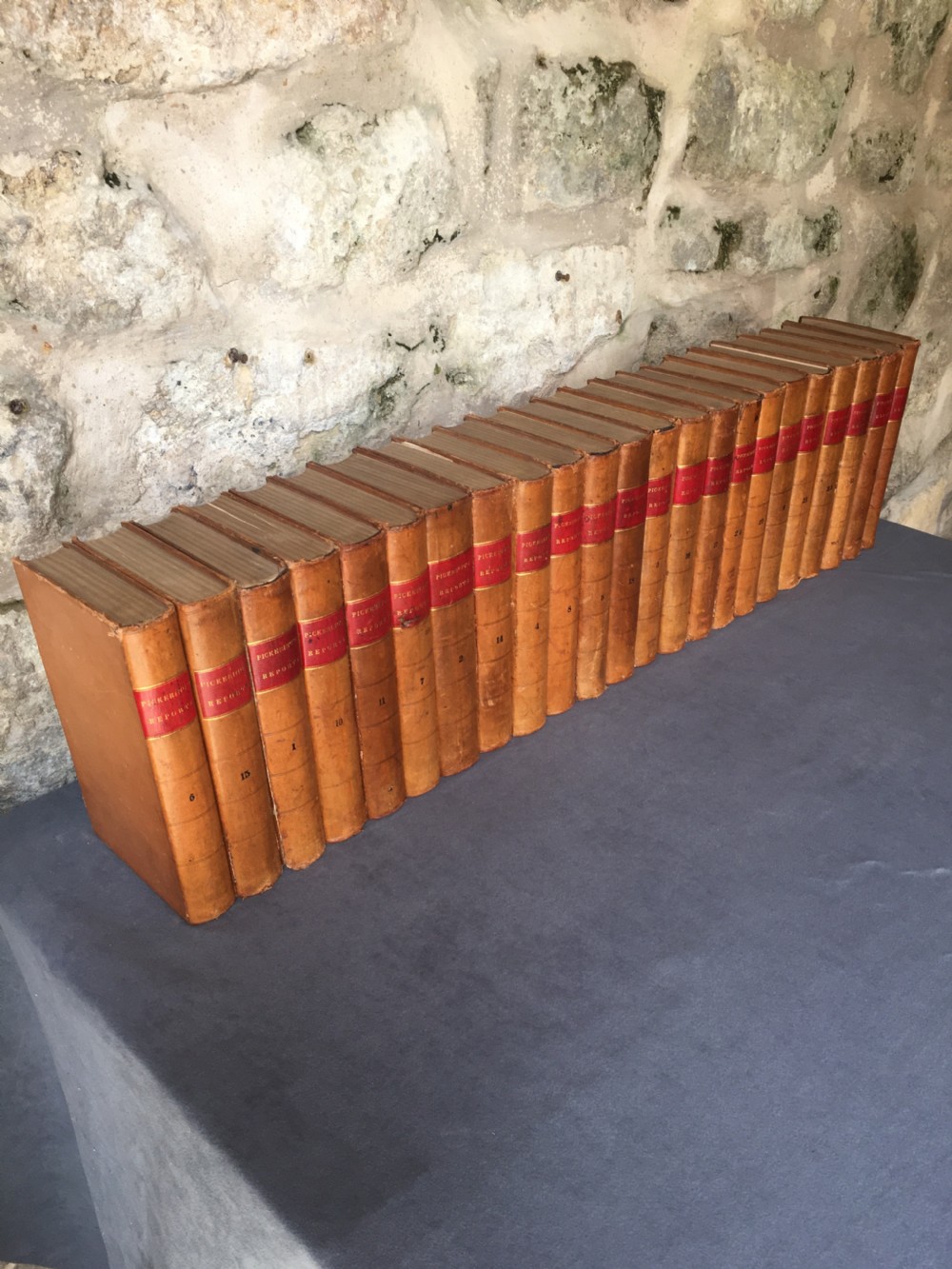 A run of 23 leather-bound books View XV