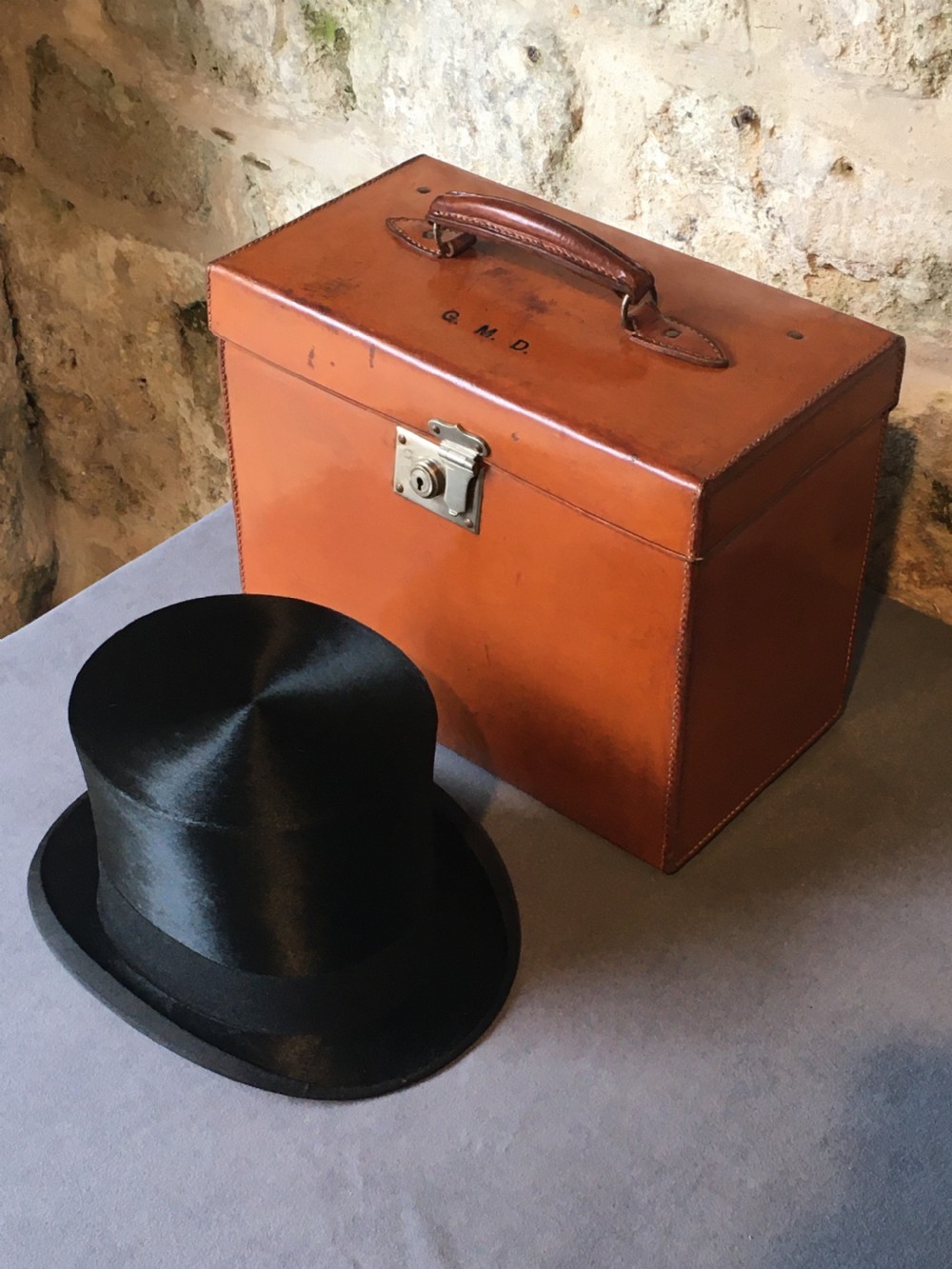 Silk top hat & box in superb condition  View V