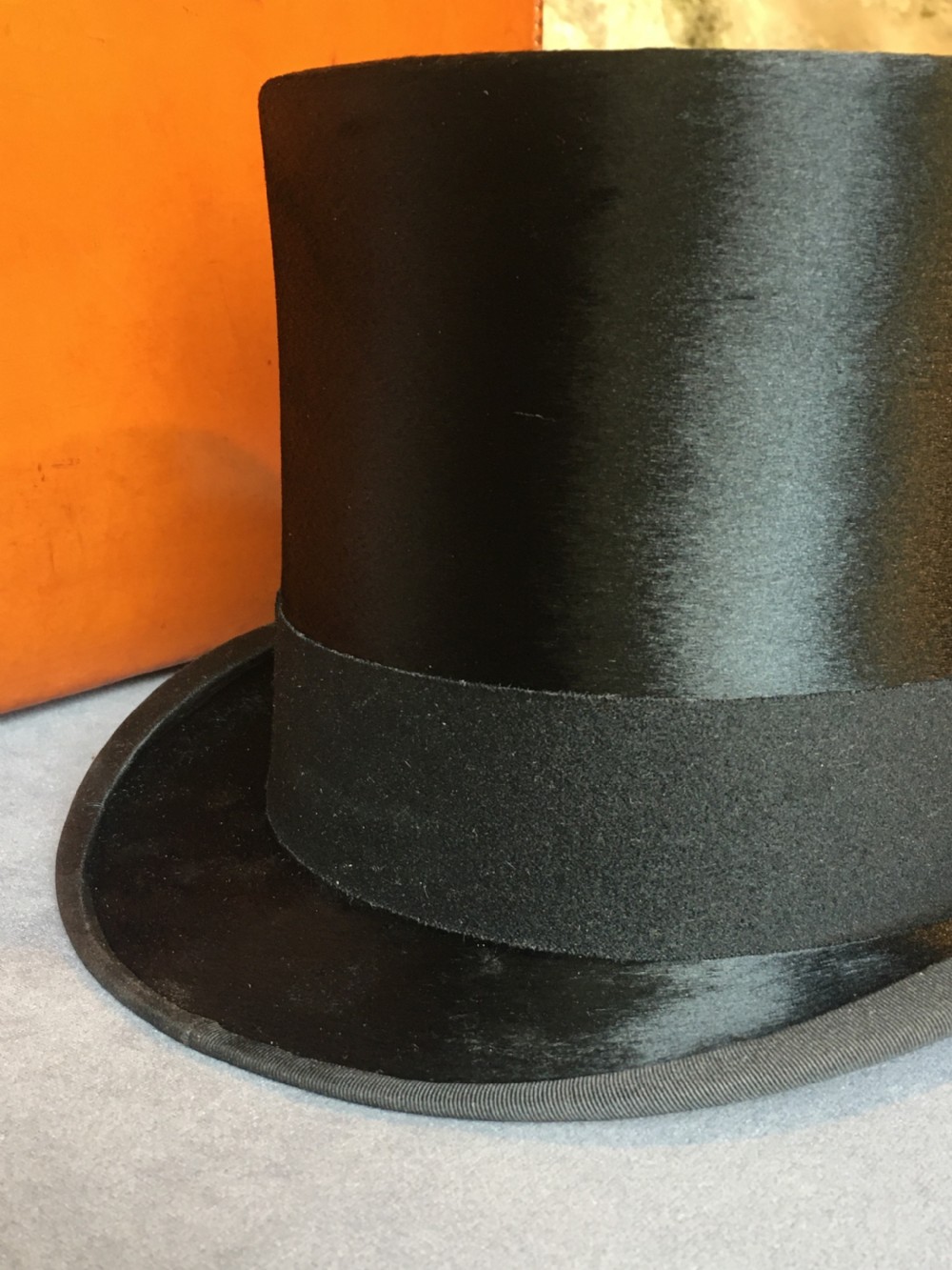Silk top hat & box in superb condition  View VI