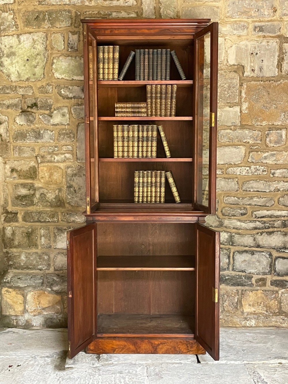 Small/medium library bookcase in burr walnut View II