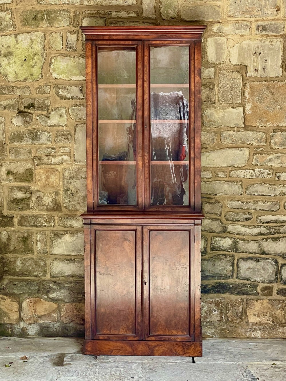 Small/medium library bookcase in burr walnut View III