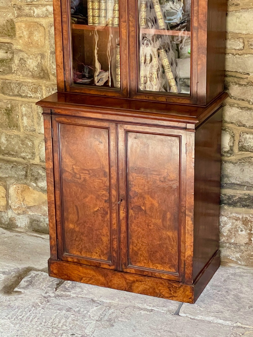 Small/medium library bookcase in burr walnut View XXII