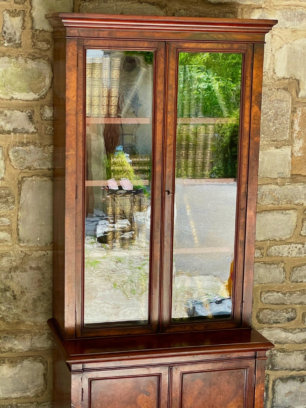 Small/medium library bookcase in burr walnut View XXVI